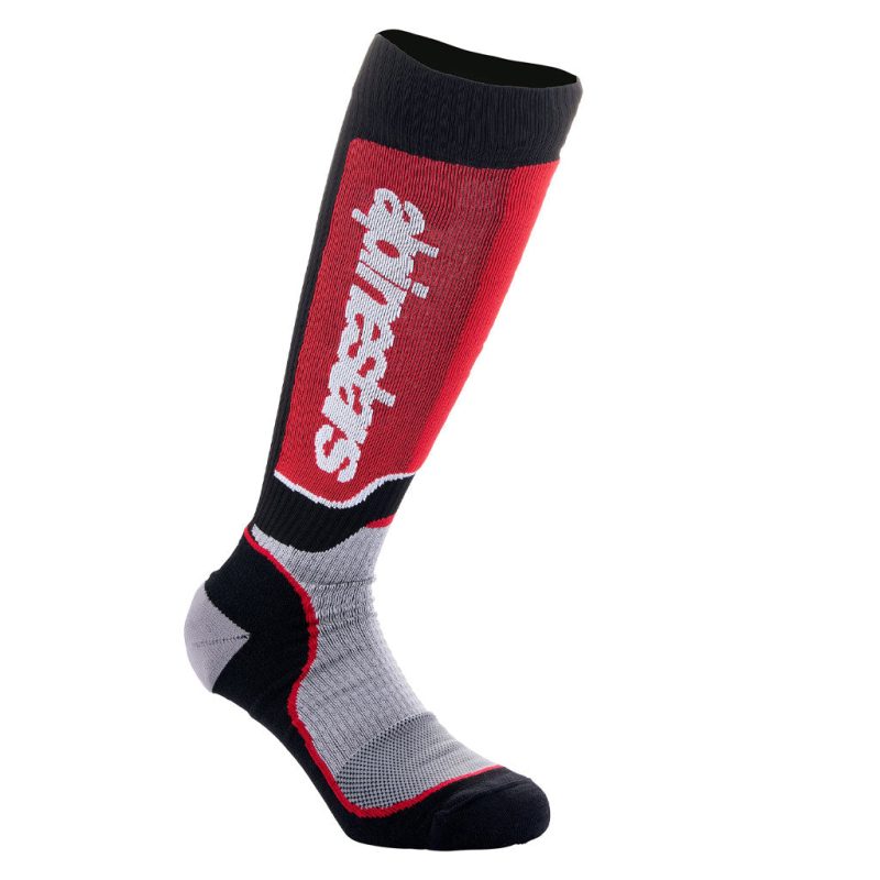 MX Plus Youth Black Grey Red Socks