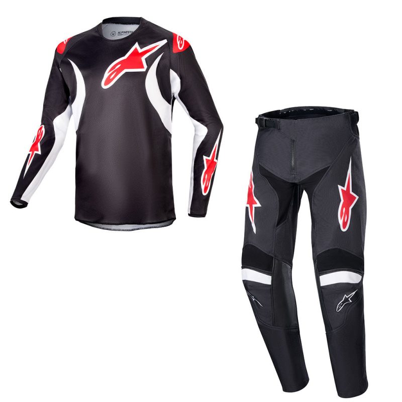 Youth racer lucent black white mx combo