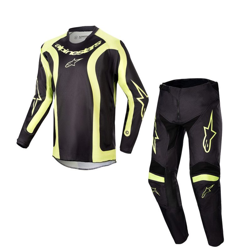 youth racer Lurv black yellow mx combo