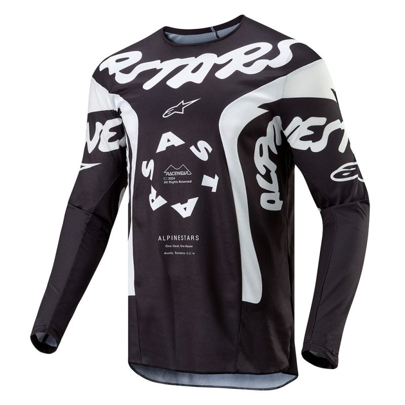 youth racer hana black white jersey front