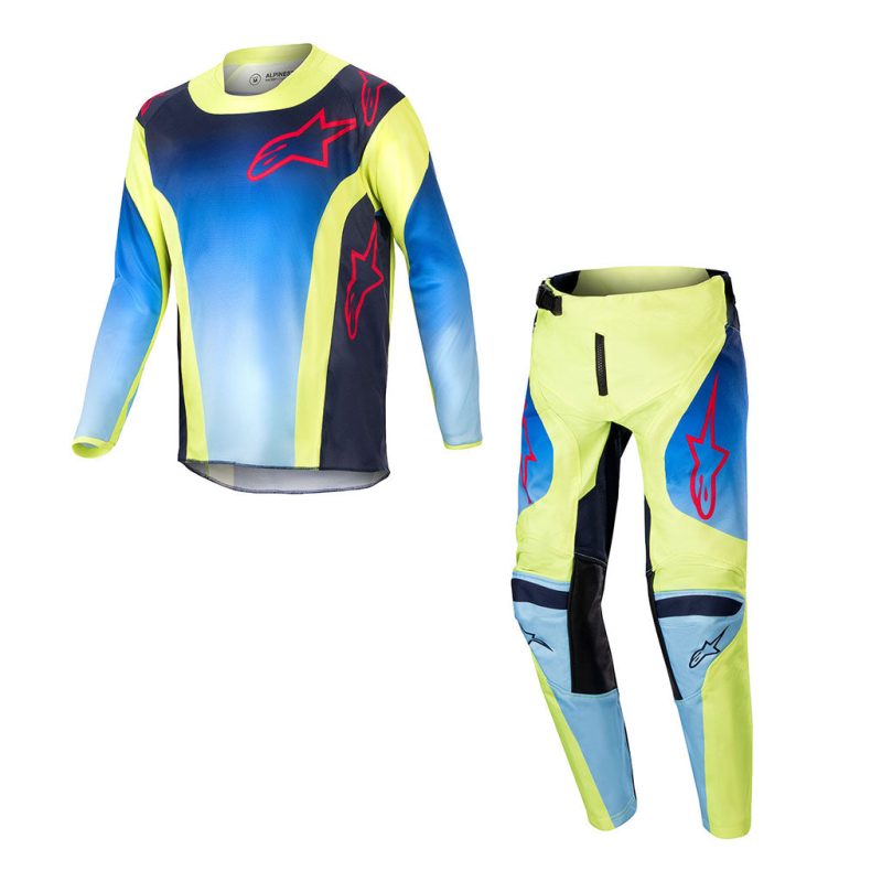 youth racer hoen yellow blue mx combo