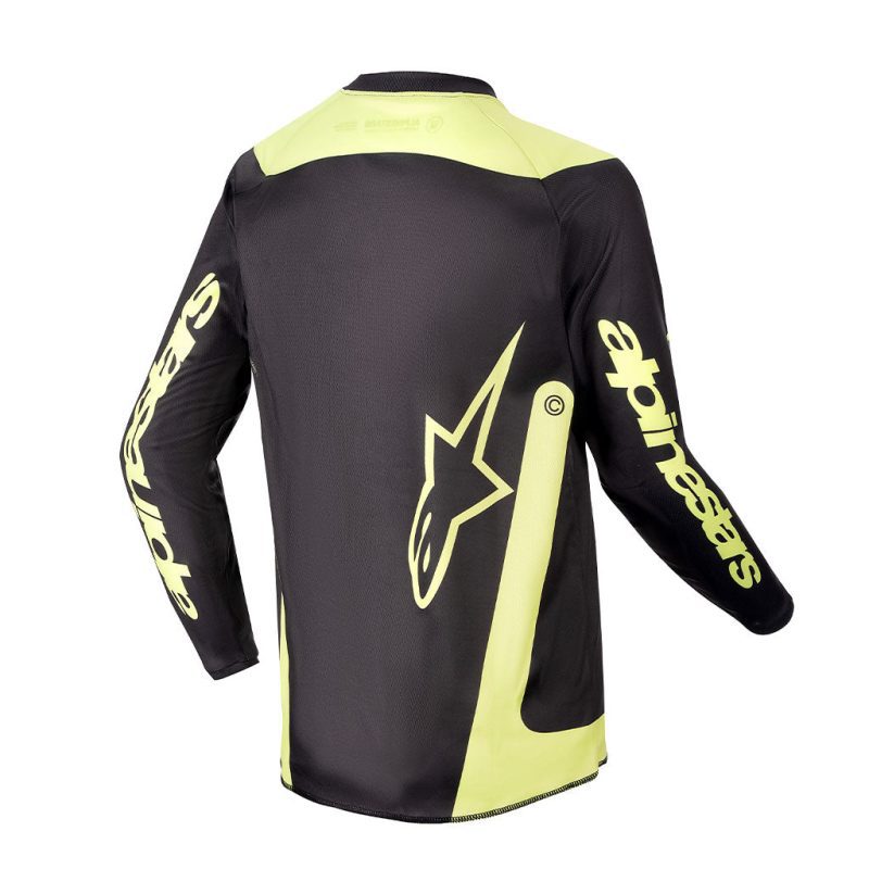 youth racer lurv black yellow jersey back 1