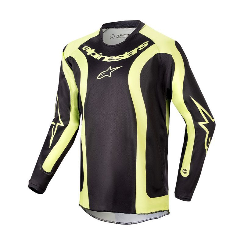 youth racer lurv black yellow jersey front